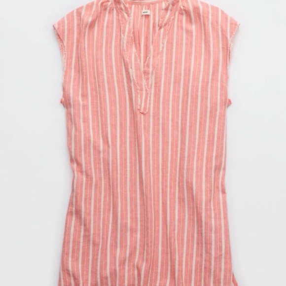AERIE LINEN BLEND PULLOVER - Picture 1 of 8